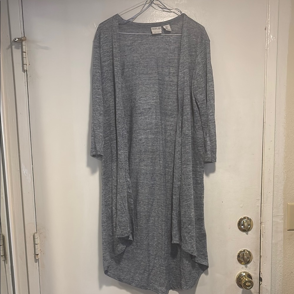 Rachel Zoe -grey, open front lightweight, long cardigan. In excellent condition.